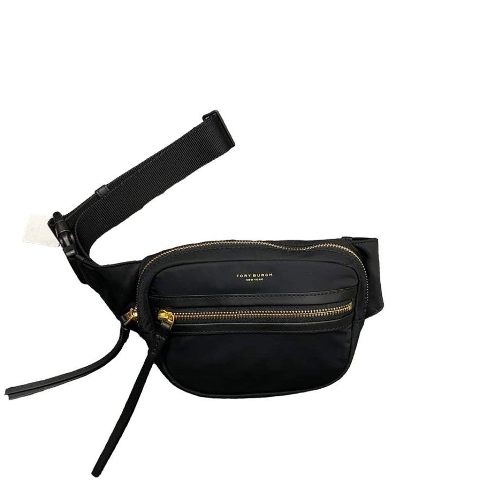Tory Burch Women's Black Perry Leather Belt Bag - Picture 1 of 11